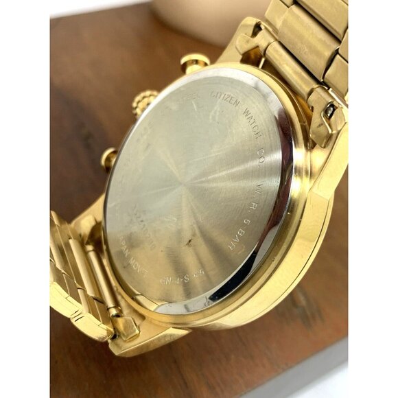 Citizen Men's Watch AN8052-55P Chronograph Quartz Gold Dial Date Stainless Steel - Picture 7 of 15